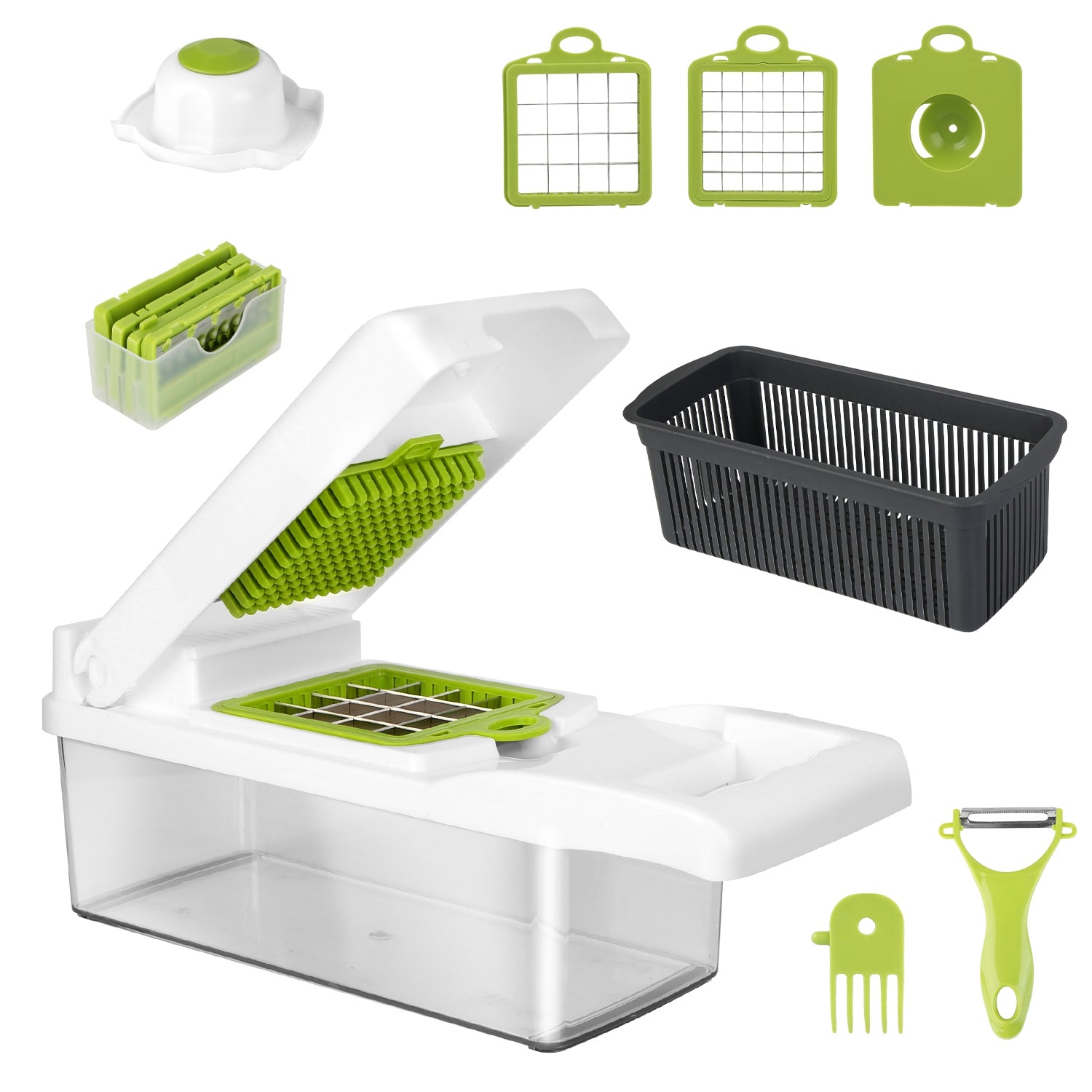 12-in-1 Vegetable Chopper & Slicer Set with Container