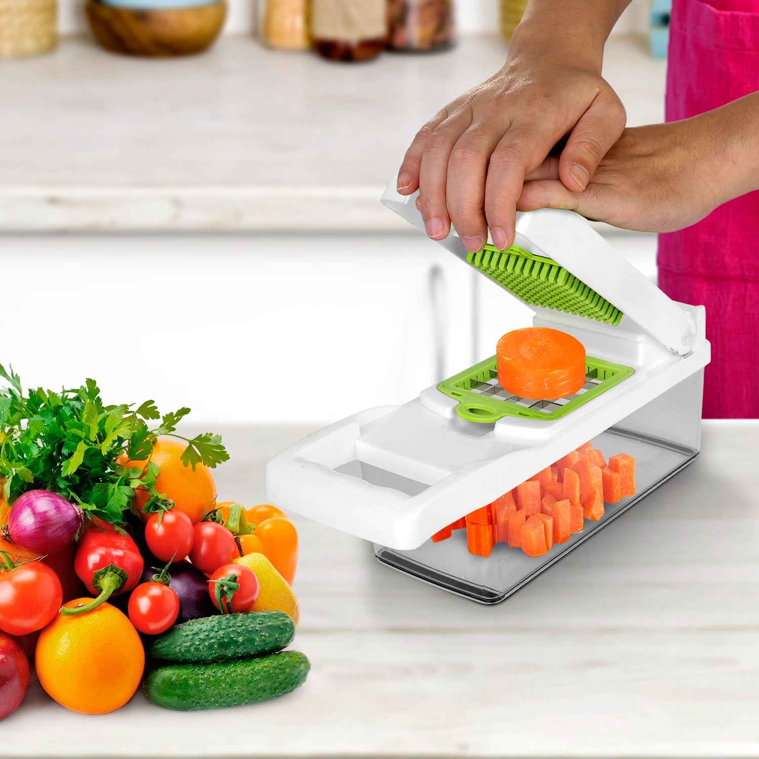 12-in-1 Vegetable Chopper & Slicer Set with Container