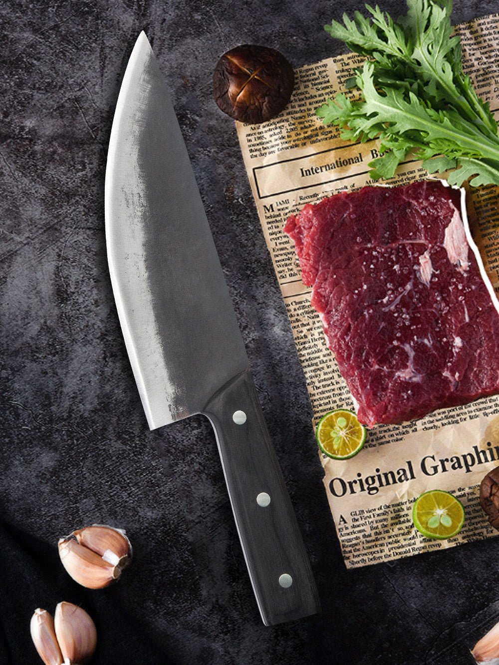 8-Inch Forged Chef & Butcher Knife | 4CR13MOV Stainless Steel