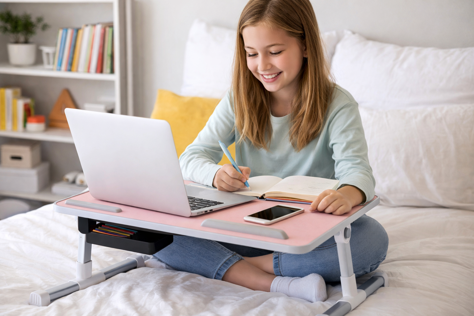 Bed Desk Folding Laptop Table — Adjustable Lazy Sofa Desk