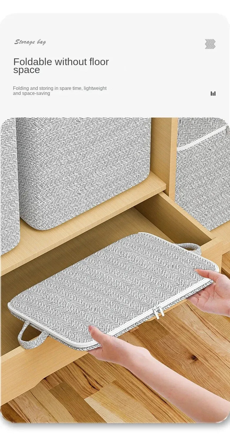 110L Large Capacity Storage Organizer — Foldable Non-Woven Fabric Box