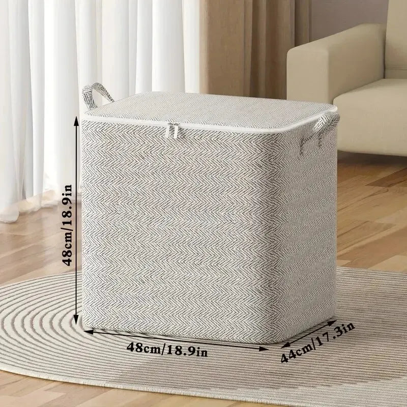 110L Large Capacity Storage Organizer — Foldable Non-Woven Fabric Box