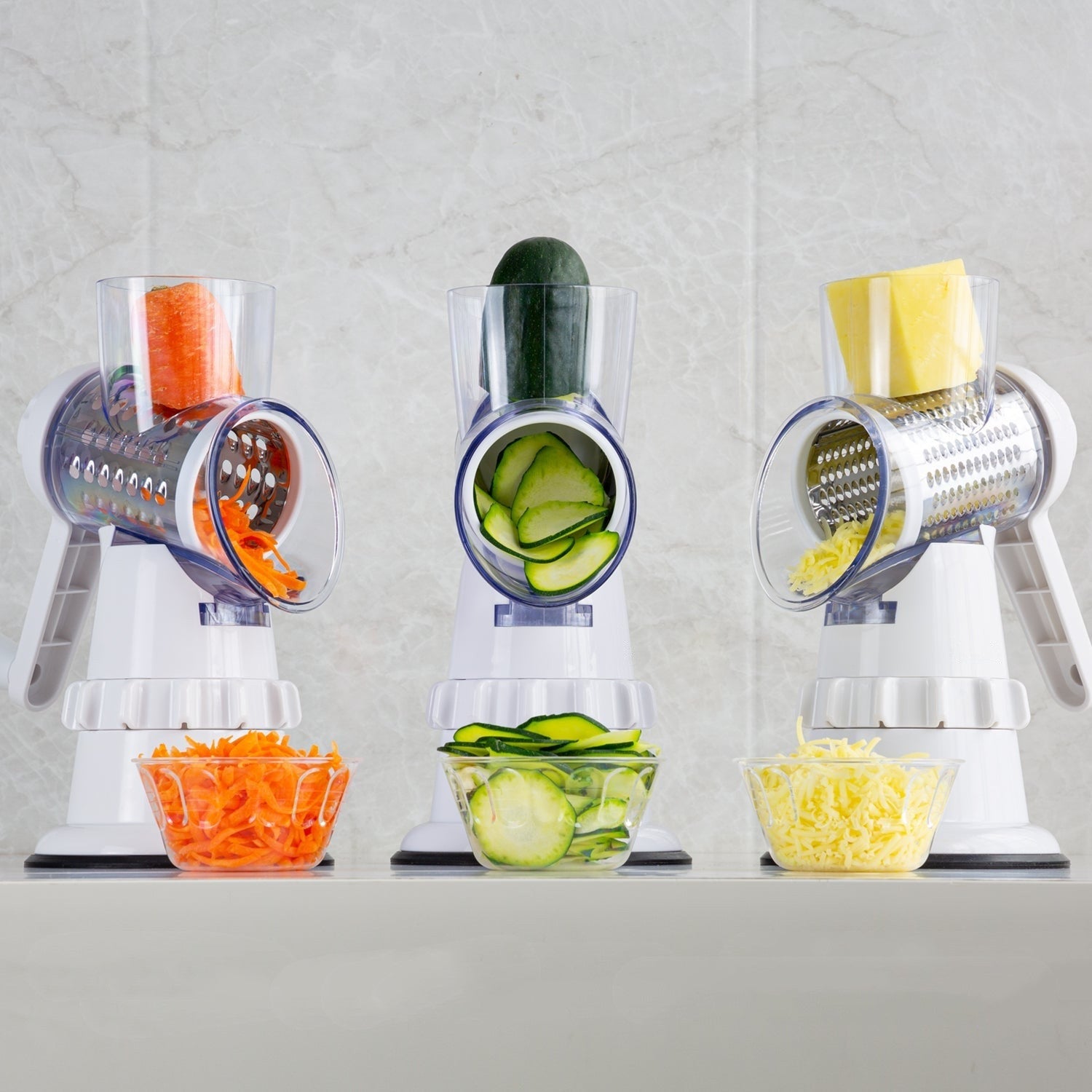 3-in-1 Manual Vegetable Slicer & Mandolin Cutter